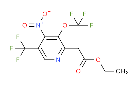 Ethyl 4-nitro-3-(trifluoromethoxy)-5-(trifluoromethyl)pyridine-2-acetate