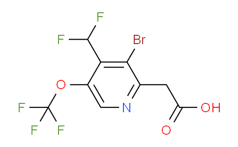 AM180680 | 1806077-98-4 | 3-Bromo-4-(difluoromethyl)-5-(trifluoromethoxy)pyridine-2-acetic acid