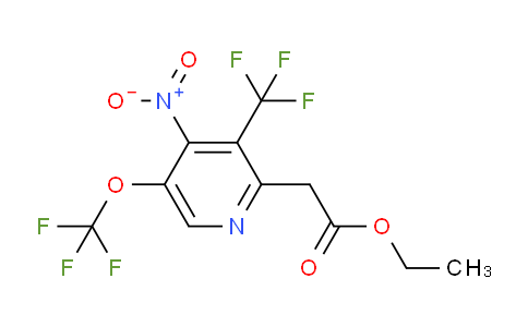 Ethyl 4-nitro-5-(trifluoromethoxy)-3-(trifluoromethyl)pyridine-2-acetate