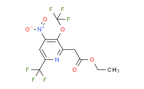 Ethyl 4-nitro-3-(trifluoromethoxy)-6-(trifluoromethyl)pyridine-2-acetate