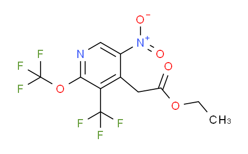 Ethyl 5-nitro-2-(trifluoromethoxy)-3-(trifluoromethyl)pyridine-4-acetate