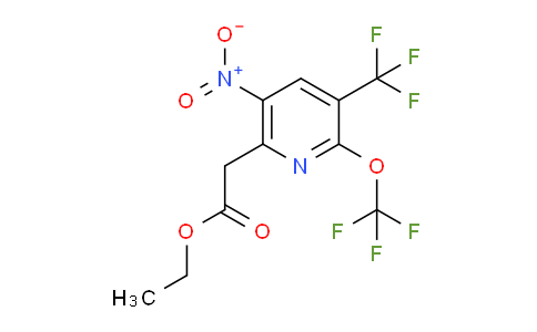 Ethyl 5-nitro-2-(trifluoromethoxy)-3-(trifluoromethyl)pyridine-6-acetate