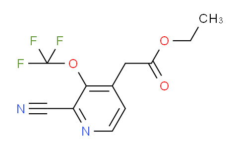 Ethyl 2-cyano-3-(trifluoromethoxy)pyridine-4-acetate