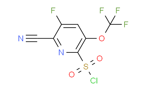 2-Cyano-3-fluoro-5-(trifluoromethoxy)pyridine-6-sulfonyl chloride