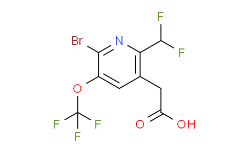 AM180876 | 1806236-92-9 | 2-Bromo-6-(difluoromethyl)-3-(trifluoromethoxy)pyridine-5-acetic acid