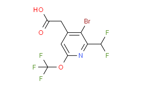 AM180880 | 1806237-37-5 | 3-Bromo-2-(difluoromethyl)-6-(trifluoromethoxy)pyridine-4-acetic acid
