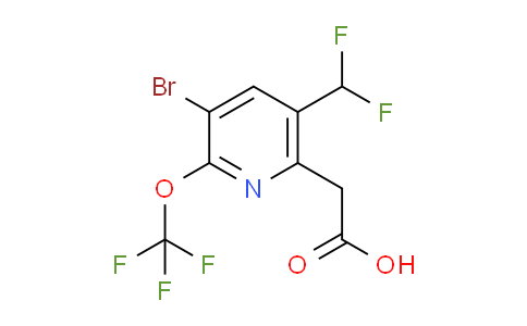 AM180884 | 1804729-25-6 | 3-Bromo-5-(difluoromethyl)-2-(trifluoromethoxy)pyridine-6-acetic acid