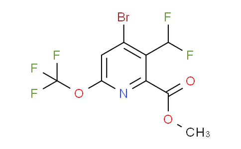 Methyl 4-bromo-3-(difluoromethyl)-6-(trifluoromethoxy)pyridine-2-carboxylate