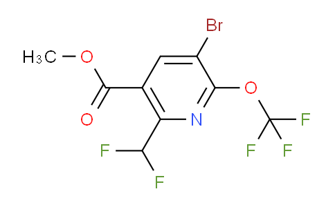 Methyl 3-bromo-6-(difluoromethyl)-2-(trifluoromethoxy)pyridine-5-carboxylate