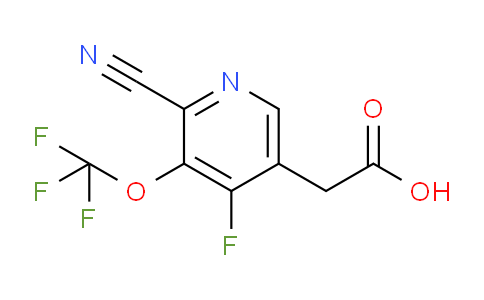 2-Cyano-4-fluoro-3-(trifluoromethoxy)pyridine-5-acetic acid