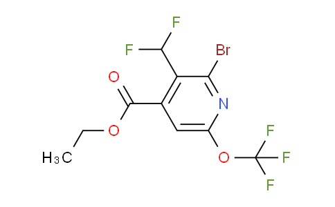 Ethyl 2-bromo-3-(difluoromethyl)-6-(trifluoromethoxy)pyridine-4-carboxylate