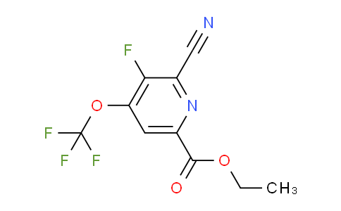 Ethyl 2-cyano-3-fluoro-4-(trifluoromethoxy)pyridine-6-carboxylate