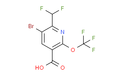 AM181014 | 1804007-79-1 | 3-Bromo-2-(difluoromethyl)-6-(trifluoromethoxy)pyridine-5-carboxylic acid