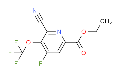 Ethyl 2-cyano-4-fluoro-3-(trifluoromethoxy)pyridine-6-carboxylate