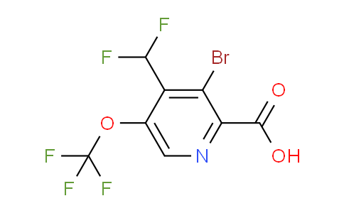 3-Bromo-4-(difluoromethyl)-5-(trifluoromethoxy)pyridine-2-carboxylic acid