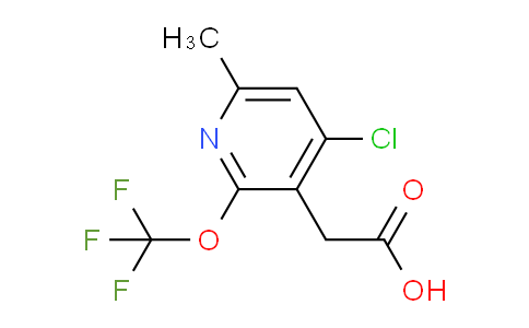 4-Chloro-6-methyl-2-(trifluoromethoxy)pyridine-3-acetic acid