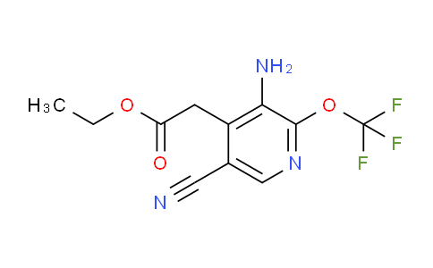 Ethyl 3-amino-5-cyano-2-(trifluoromethoxy)pyridine-4-acetate
