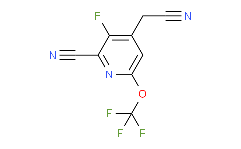 2-Cyano-3-fluoro-6-(trifluoromethoxy)pyridine-4-acetonitrile