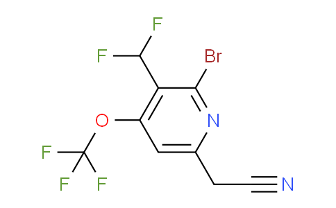 AM181215 | 1804728-50-4 | 2-Bromo-3-(difluoromethyl)-4-(trifluoromethoxy)pyridine-6-acetonitrile
