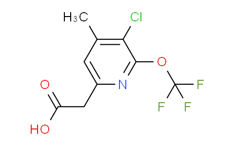 3-Chloro-4-methyl-2-(trifluoromethoxy)pyridine-6-acetic acid