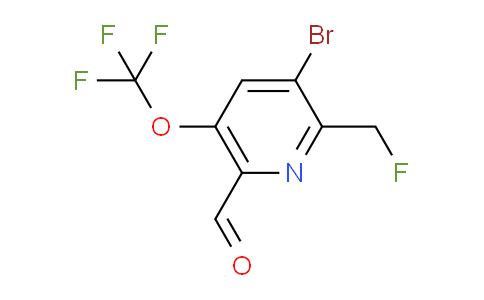 3-Bromo-2-(fluoromethyl)-5-(trifluoromethoxy)pyridine-6-carboxaldehyde