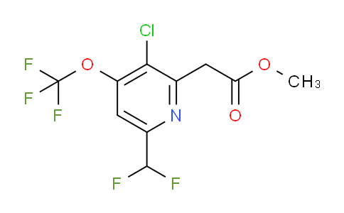 Methyl 3-chloro-6-(difluoromethyl)-4-(trifluoromethoxy)pyridine-2-acetate