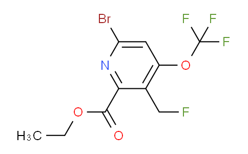 Ethyl 6-bromo-3-(fluoromethyl)-4-(trifluoromethoxy)pyridine-2-carboxylate