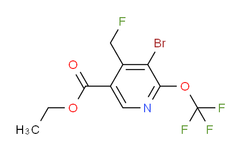Ethyl 3-bromo-4-(fluoromethyl)-2-(trifluoromethoxy)pyridine-5-carboxylate