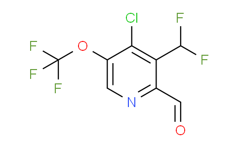4-Chloro-3-(difluoromethyl)-5-(trifluoromethoxy)pyridine-2-carboxaldehyde