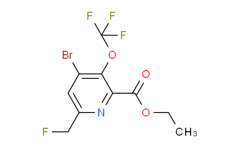 Ethyl 4-bromo-6-(fluoromethyl)-3-(trifluoromethoxy)pyridine-2-carboxylate