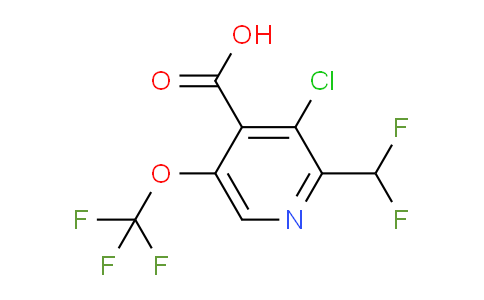 AM181878 | 1804640-87-6 | 3-Chloro-2-(difluoromethyl)-5-(trifluoromethoxy)pyridine-4-carboxylic acid