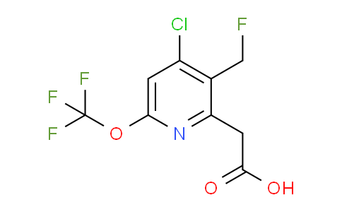 4-Chloro-3-(fluoromethyl)-6-(trifluoromethoxy)pyridine-2-acetic acid