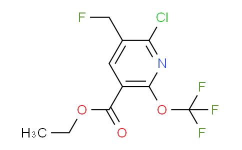 Ethyl 2-chloro-3-(fluoromethyl)-6-(trifluoromethoxy)pyridine-5-carboxylate