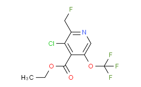 Ethyl 3-chloro-2-(fluoromethyl)-5-(trifluoromethoxy)pyridine-4-carboxylate