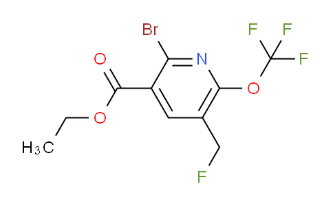 Ethyl 2-bromo-5-(fluoromethyl)-6-(trifluoromethoxy)pyridine-3-carboxylate