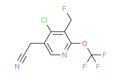 4-Chloro-3-(fluoromethyl)-2-(trifluoromethoxy)pyridine-5-acetonitrile