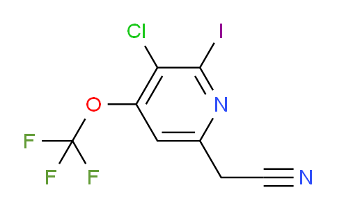 3-Chloro-2-iodo-4-(trifluoromethoxy)pyridine-6-acetonitrile