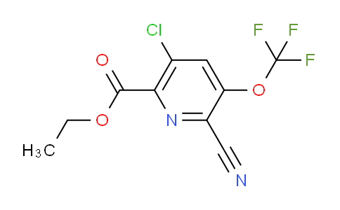 Ethyl 5-chloro-2-cyano-3-(trifluoromethoxy)pyridine-6-carboxylate