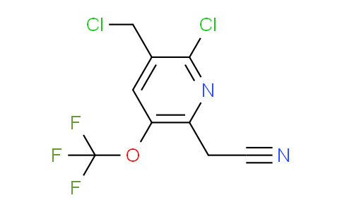 2-Chloro-3-(chloromethyl)-5-(trifluoromethoxy)pyridine-6-acetonitrile