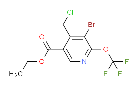 Ethyl 3-bromo-4-(chloromethyl)-2-(trifluoromethoxy)pyridine-5-carboxylate