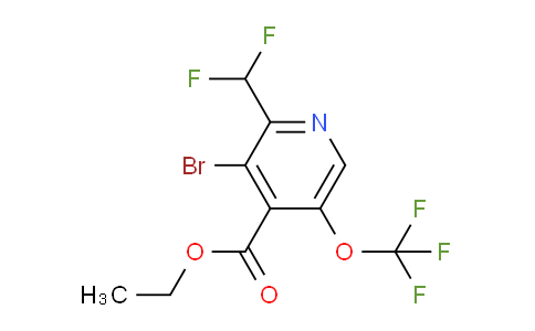 Ethyl 3-bromo-2-(difluoromethyl)-5-(trifluoromethoxy)pyridine-4-carboxylate