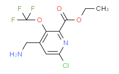 Ethyl 4-(aminomethyl)-6-chloro-3-(trifluoromethoxy)pyridine-2-carboxylate