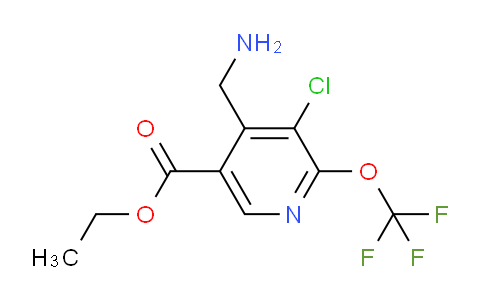 Ethyl 4-(aminomethyl)-3-chloro-2-(trifluoromethoxy)pyridine-5-carboxylate
