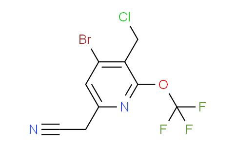 4-Bromo-3-(chloromethyl)-2-(trifluoromethoxy)pyridine-6-acetonitrile