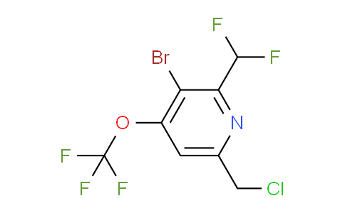 3-Bromo-6-(chloromethyl)-2-(difluoromethyl)-4-(trifluoromethoxy)pyridine
