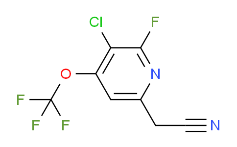 3-Chloro-2-fluoro-4-(trifluoromethoxy)pyridine-6-acetonitrile