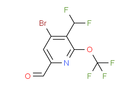 4-Bromo-3-(difluoromethyl)-2-(trifluoromethoxy)pyridine-6-carboxaldehyde