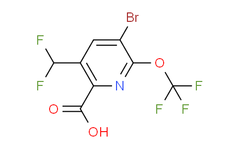 AM183235 | 1806077-15-5 | 3-Bromo-5-(difluoromethyl)-2-(trifluoromethoxy)pyridine-6-carboxylic acid
