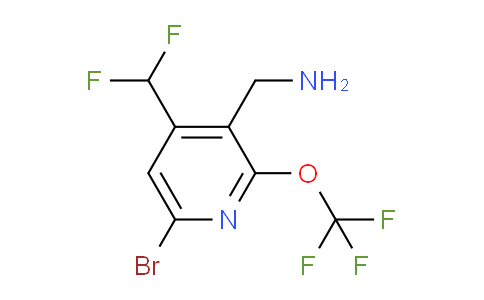 3-(Aminomethyl)-6-bromo-4-(difluoromethyl)-2-(trifluoromethoxy)pyridine