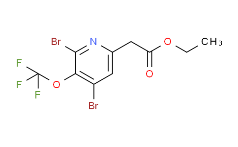 Ethyl 2,4-dibromo-3-(trifluoromethoxy)pyridine-6-acetate